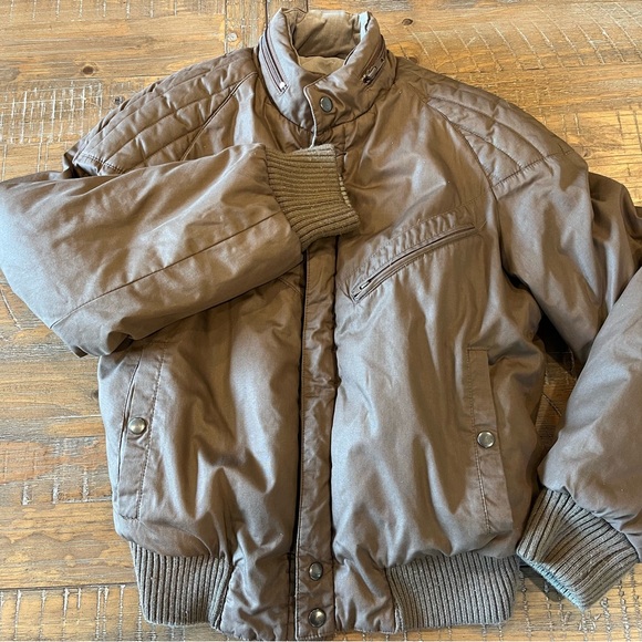 Vintage men’s small Mirage hooded reversible corduroy Brown Bomber Jacket - Picture 1 of 14